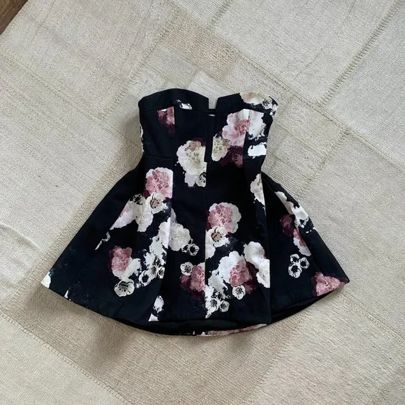 KEEPSAKE Divide Mini Dress (Size L) Revolve [Dark Flower Bloom] - Picture 4 of 4